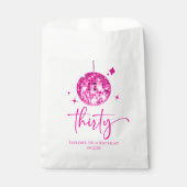 30 Pink Disco Ball 30. Geburtstag Party Geschenktütchen (Vorderseite)
