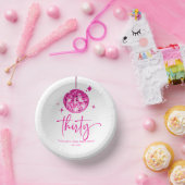 30 Pink Disco Ball 30. Geburtstag Party Pappteller (Party)