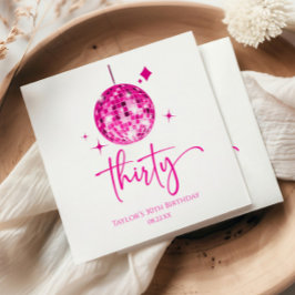 30 Pink Disco Ball 30. Geburtstag Party Serviette