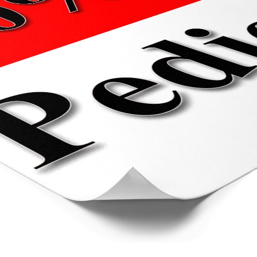 30 % Preisnachlass für Pediküre Poster (Ecke)