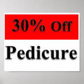 30 % Preisnachlass für Pediküre Poster (Vorne)