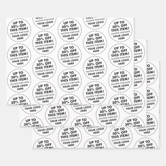 30% Rabatt auf den Preis für den Kauf von "Custom  Geschenkpapier Set (Set)