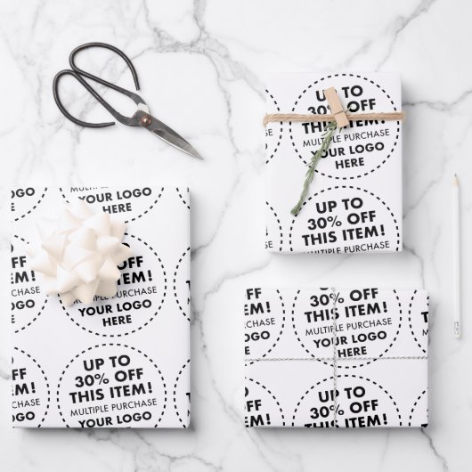 30% Rabatt auf den Sonderpreis für die automatisch Geschenkpapier Set (Vorderseite)