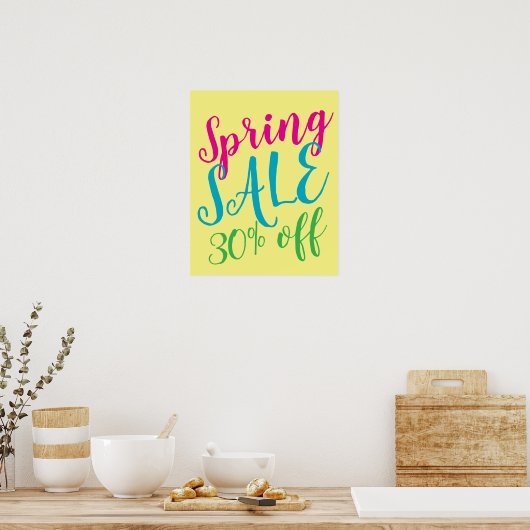 30% Rabatt auf Verkauf, Frühjahrsverkauf, Boutique Poster (Küche)