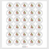 30 Raspberry Jelly 2" Mason Jar Lid Stickers Aufkleber (Blatt)