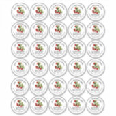 30 Raspberry Jelly 2" Mason Jar Lid Stickers Aufkleber (Vorderseite)