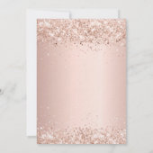 30. Rose Goldballons Luxus Einladung (Rückseite)