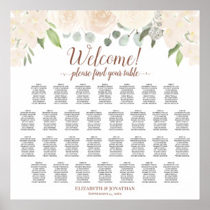 30 Rose mit Blütenpfirsiche für Hochzeiten Poster