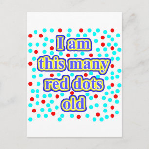 30 rote Punkte alt Postkarte