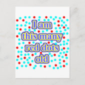 30 rote Punkte alt Postkarte (Vorderseite)