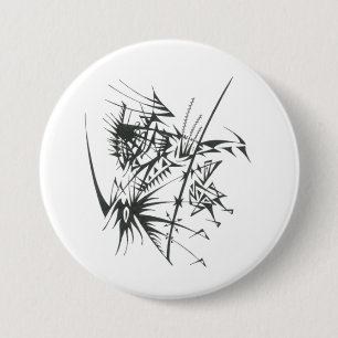 30 Schwarz-Weiß-Abstrakt-Tribal-Tattoo-Kunst Button