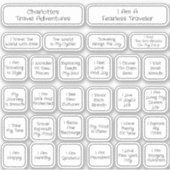 30 Schwarz-Weiß-Reise-Affirmation Square Aufkleber (Vorderseite)