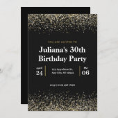 30 sehen gut aus, elegant silberner Geburtstag Einladung (Vorne/Hinten)