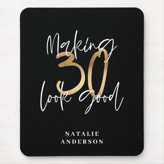 30 sehen gut Gold Geburtstagsfeier iPad Mousepad (Vorne)