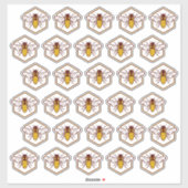 30 Sicherheitskleber für Wabenkrauben Aufkleber (Blatt)