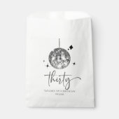 30. Silver Disco Ball 30. Geburtstag Party Geschenktütchen (Vorderseite)