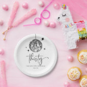 30. Silver Disco Ball 30. Geburtstag Party Pappteller (Party)