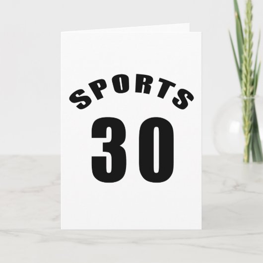 30 Sportartentwürfe Karte (Vorderseite)