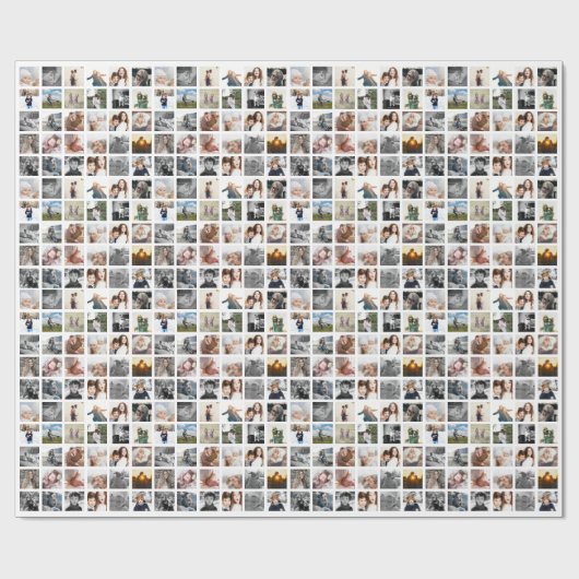30 Square FotoCollage Geschenkpapier (Flach)