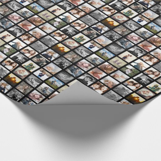 30 Square FotoCollage Geschenkpapier (Ecke)
