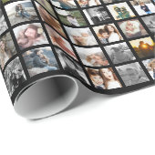30 Square FotoCollage Geschenkpapier (Rolleneckpunkt)