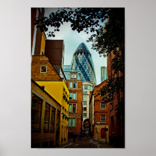 30 St Mary Ax The Gherkin London England Poster