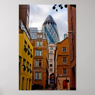 30 St Mary Ax The Gherkin London England Poster