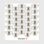 30 Stilisierte Honeybee Waterproof Transparenter A Aufkleber (Blatt)