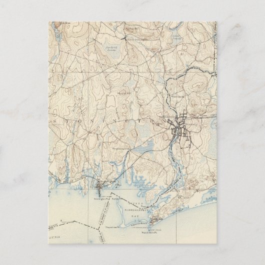 30 Stonington-Blatt Postkarte (Vorderseite)