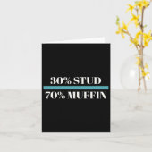 30% Stud 70% Muffin Funny Vatertag Valentines Karte (Gelbe Blume)