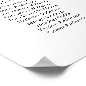 30 Tabellen Unsere Lieblings-Sitzkarte Poster (Ecke)