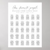 30 Tabellen Unsere Lieblings-Sitzkarte Poster (Vorne)
