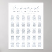 30 Tabellen Unsere Lieblings-Sitzkarte Poster (Vorne)