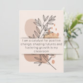 30. Tag: Teacher Affirmation Mental Health Card (Stehend Vorderseite)