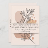 30. Tag: Teacher Affirmation Mental Health Card (Vorne/Hinten)