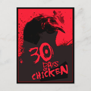 30 TAGE CHICKEN POSTKARTE