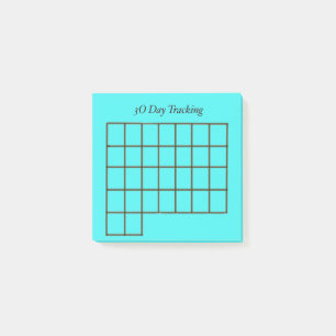 30 Tage Tracker Light Blue Sticky Hinweis Post-it Klebezettel