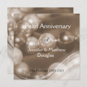©30 th Pearl Wedding Anniversary Celebaration Einladung (Vorne/Hinten)