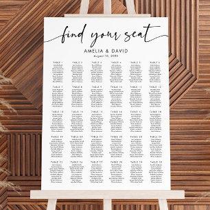 30 Tische finden Ihre Sitzkarte Poster
