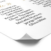 30 Tische finden Sie Ihren Sitzplan Poster (Ecke)