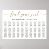 30 Tische finden Sie Ihren Sitzplan Poster (Vorne)
