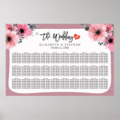 30 Tische Hochzeitskarte Aquarellblume Poster (Vorne)