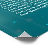 30+ Tische Hochzeitssattel Blue String Light Poster (Ecke)