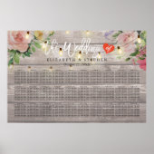 30+ Tische mit Blumenzellenleuchten Poster (Vorne)