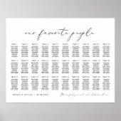 30 Tische Unsere Lieblings-Sitzkarte Poster (Vorne)