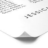 30 Tische Unsere Lieblings-Sitzkarte Poster (Ecke)