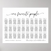 30 Tische Unsere Lieblings-Sitzkarte Poster (Vorne)