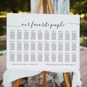 30 Tische Unsere Lieblings-Sitzkarte Poster