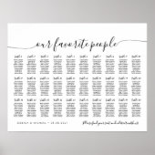 30 Tische Unsere Lieblings-Sitzkarte Poster (Vorne)