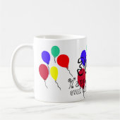 30. Über dem Hügel Birthday Balloons Tasse (Links)